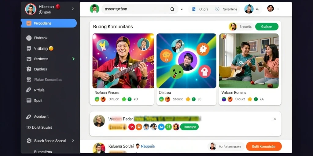 Tampilan antarmuka utama yang menarik dan intuitif.
