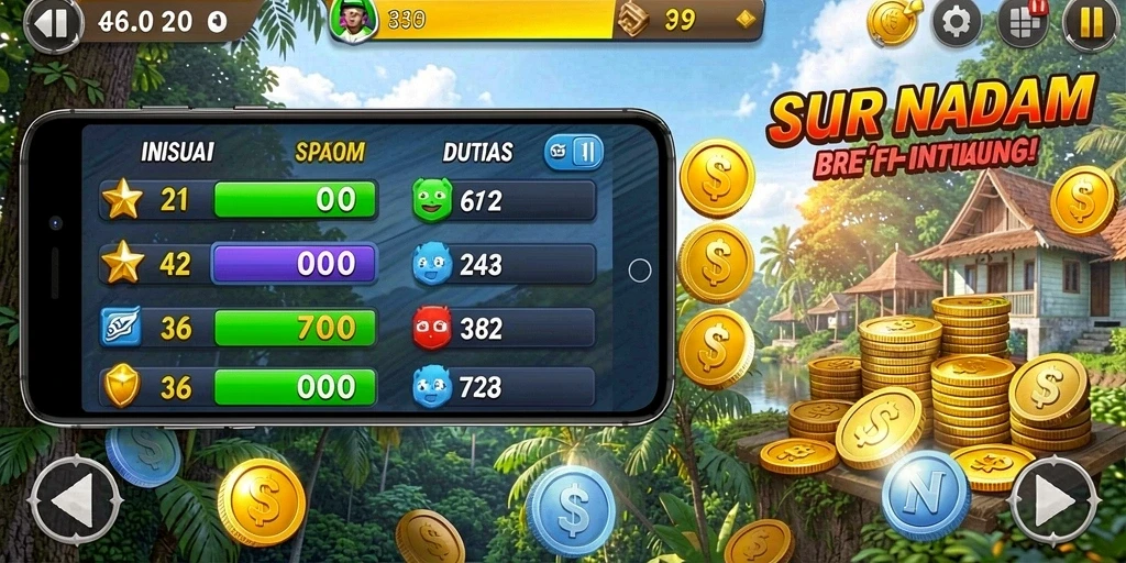 Screenshot menunjukkan antarmuka permainan slot yang menarik.