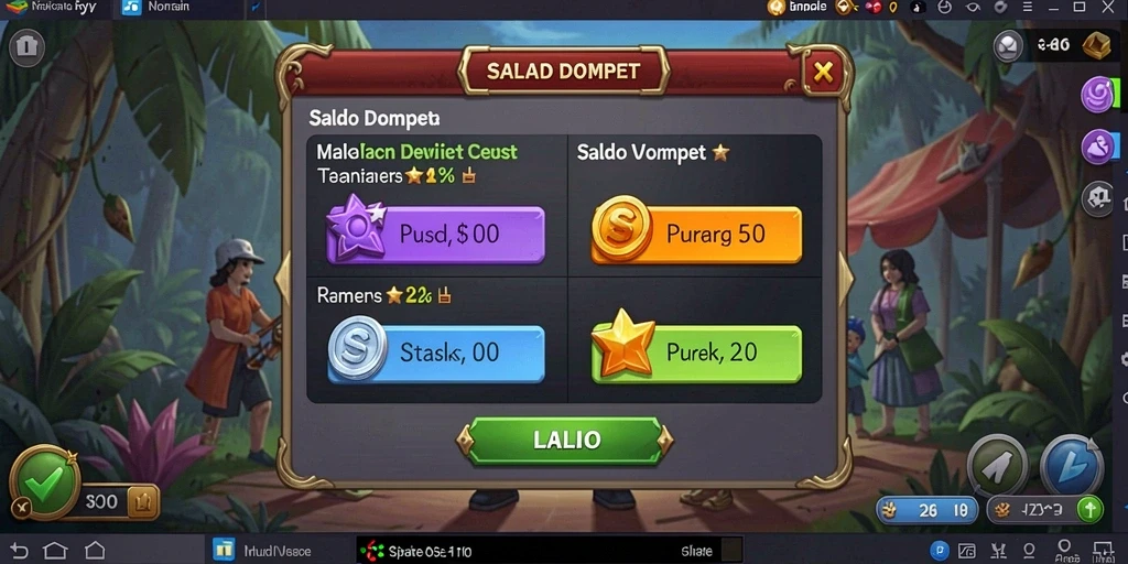 Tampilan utama game SURGA11 dengan karakter menarik.
