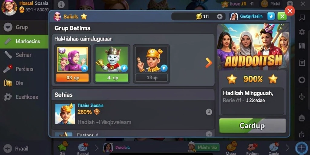 Tampilan permainan slot yang memukau dan berwarna-warni.